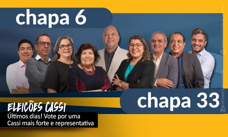 Eleições Cassi terminam na segunda (25) e Contraf-CUT apoia chapa 6 e chapa 33