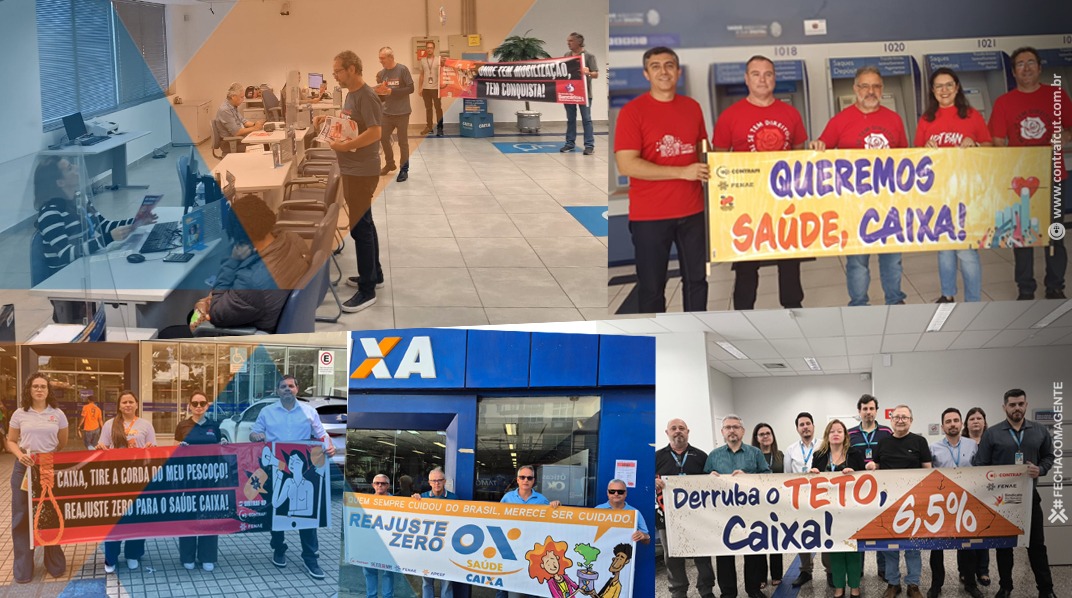 Manifestações por reajuste zero no Saúde Caixa tomam o país