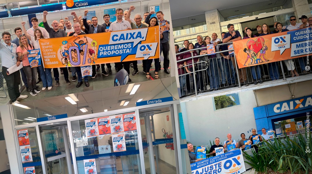 Empregados realizam Dia Nacional de Luta em defesa do Saúde Caixa