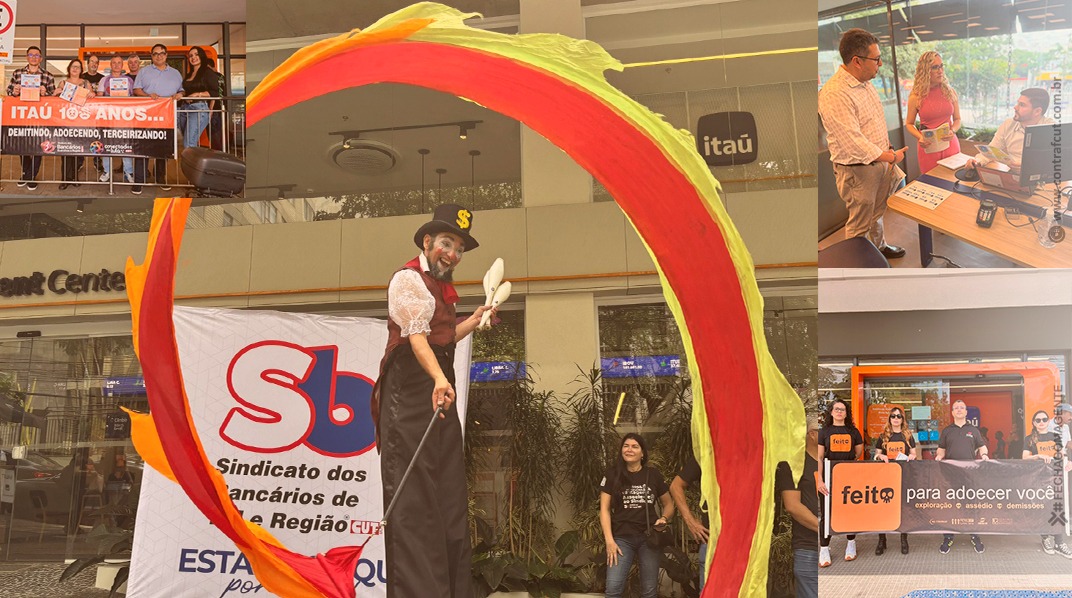Bancários do Itaú realizam Dia Nacional de Luta em todo o Brasil
